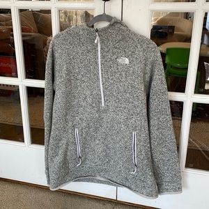 North face hooded quarter zip fleece pullover. Women’s size large